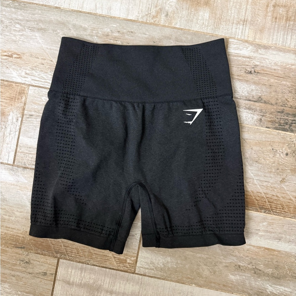 Gymshark Black Seamless High-Rise Bike Shorts with Vent Panels